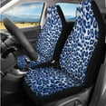 thumbnail image 2 of HUIACONG Blue Leopard Print Seat Covers for Cars for Women Full Set 14 Pcs Ca Seat Cover with Steering Wheel Cover Center Console Cover Seat Belt Covers Coasters Headrest Cover Keychain Universal Fit, 2 of 8