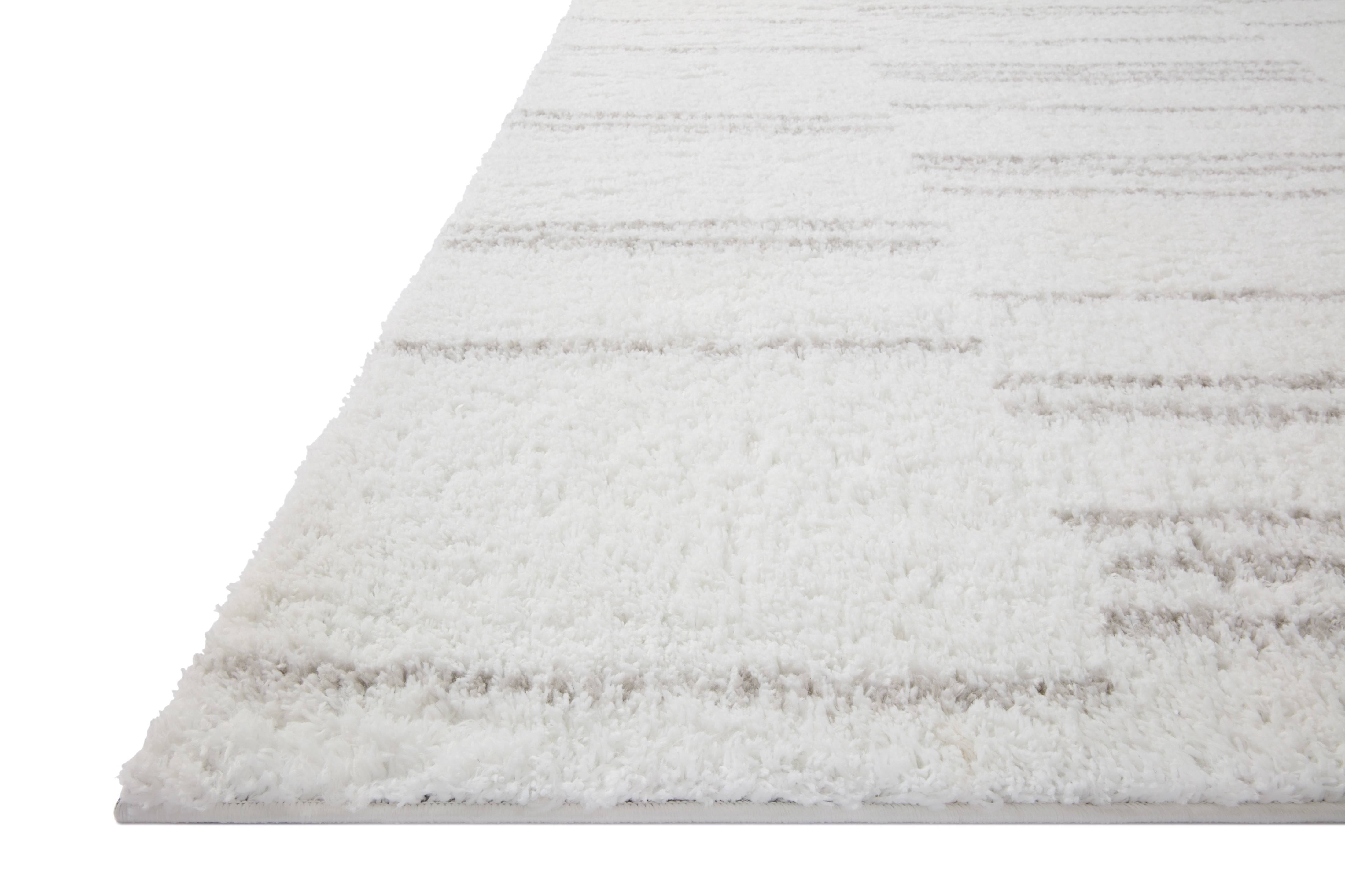 Loloi Bliss Shag White / Grey 9'-3" x 13' Area Rug