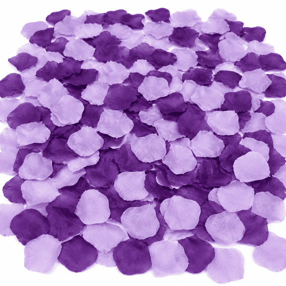 1000 PCS Purple Silk Rose Petals for Wedding | Artificial flower petals for wedding, party, home decor, romantic night, anniversary, Valentine's Day