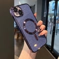 thumbnail image 6 of for Phone 15 Plus Case Magnetic Clear Square Edge Cute Transparent Silicone Soft TPU Luxury Plating Bumper Case with MAGSAFE Charging, 6 of 8