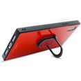 thumbnail image 3 of Pour iPhone 11 Pro Max Étui Arrière en Verre Carrée avec Support Anneau Poignée Doigt Support Kickstand Étui Protectrice TPU Pare-Chocs Souple Protection Arrière en Verre pour iPhone 11 Pro Max Rouge, 3 of 6