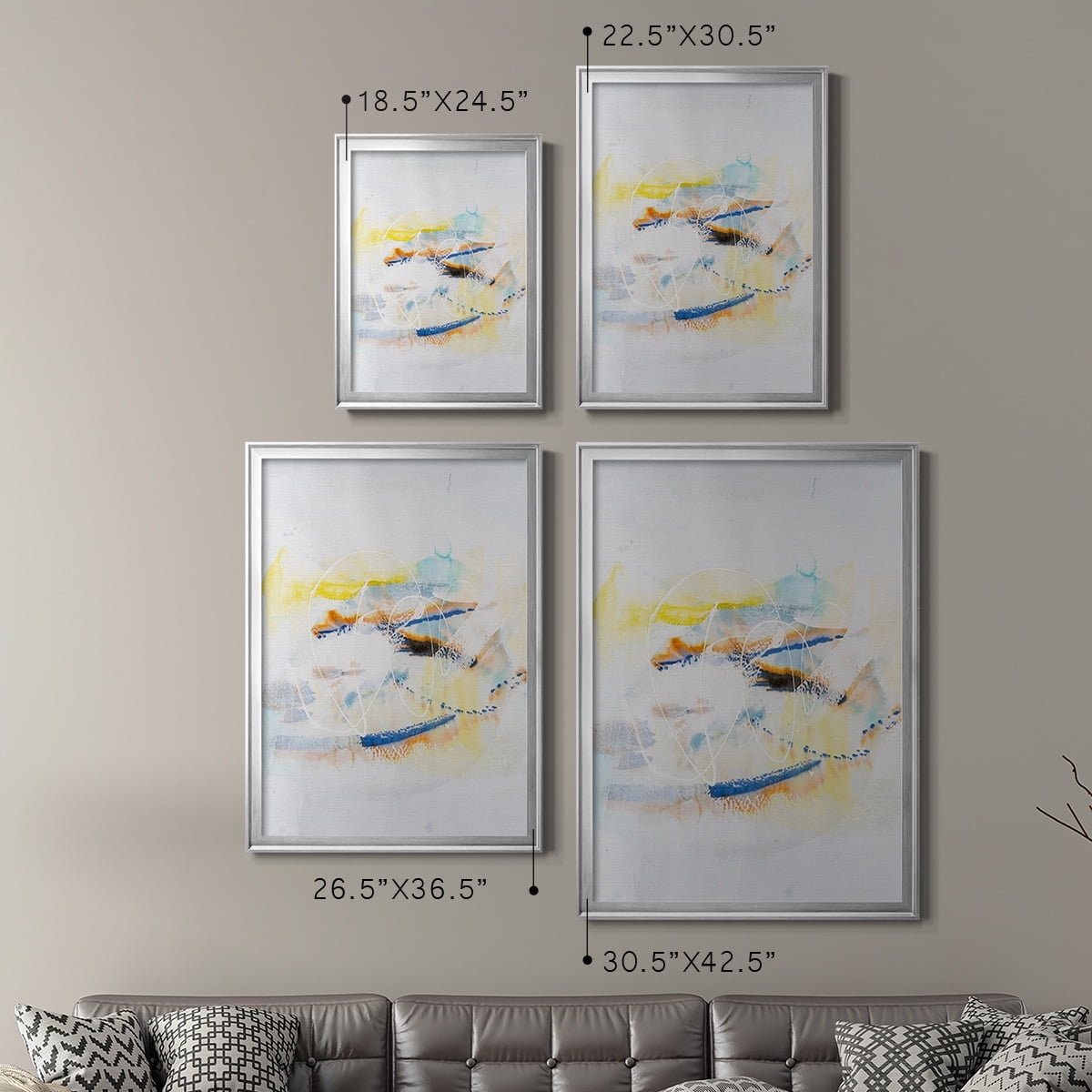 Spacial I Premium Framed Print, in Gold, Black, or Silver - Ready to Hang