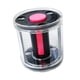 thumbnail image 3 of Estuche de almacenamiento para cintas de baile, organizador de cintas de gimnasia, portátil, espacioso y reutilizable. Rosa roja, 3 of 8