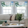 thumbnail image 4 of LALILO Kitchen Curtain Valance Tropical Watercolor Exotic Rod Pocket Window Curtain 52"x 18" Set of 2, 4 of 5