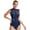 Navy Blue, variant on Doomiva Women's Rhinestones Bodysuit Cutout Back Gymnastic Ballet Dance Leotard Figure Skating Dancewear Black XL