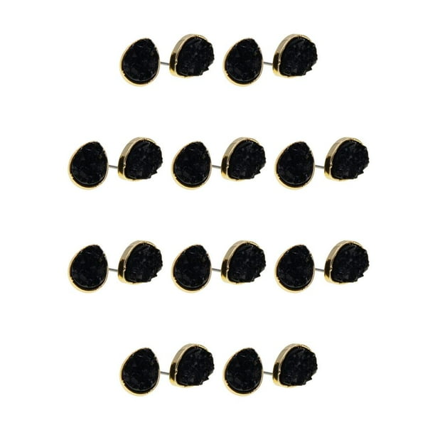 Qarigey Pendientes de tuerca elegantes, estilo Simple, brillantes, para mujer, pequeños pendientes de tuerca, adorno de vestir para mujer, tipo 22 10piezas