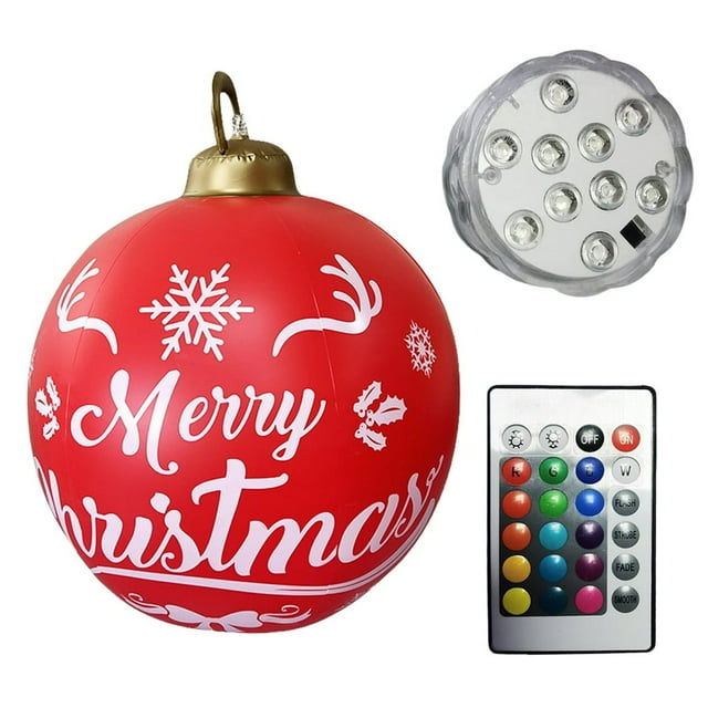 60cm Gonflable Boule de Noël PVC Lueur Boule Gonflable de Noël (Style S)