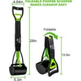 thumbnail image 4 of 28" Pooper Scooper, Foldable Dog Pooper Scooper with Unbreakable Material and Durable Spring for Grass and Gravel, Green, 4 of 7