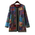 thumbnail image 6 of Women's Boho Cardigan Fashion Leisure Retro Print Loose Long Sleeve Coat With Pockets Scoop Neck Long Sleeve Shirts for Women, 6 of 6