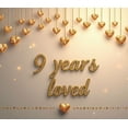 thumbnail image 4 of LUUFILx 9 Years Loved Anniversary Banner Heart Decor Backdrop Party Supplies Event Decoration Celebration Photo Props Background, 4 of 8