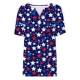 thumbnail image 5 of Womens 4th of July Shirt Patriotic Red White and Blue V Neck T Shirts Casual Summer Holiday Tops Fourth of July Outfit for Women, 5 of 6