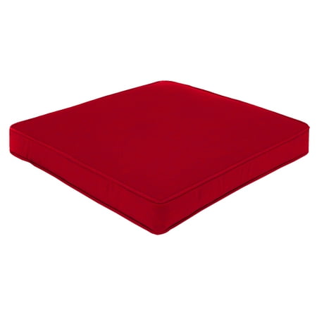 Mainstays Solid Red Outdoor Patio Dining Seat Cushion Walmart Com