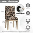 thumbnail image 5 of COEQINE Dining Chair Covers 6-Pack, Stretchable Universal Fit Chair Slipcovers Washable Spandex, Protect and Renew Your Dining Room Chairs for Home Party Decor, Camo Hunting Leaf, 5 of 7
