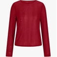 thumbnail image 5 of LIUJUNSHOP Women Mesh Bodysuit Neck Long Sleeve Sheer Rhinestone Going Out Top, 5 of 5
