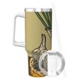 thumbnail image 2 of Goofa Vintage Garlic Bread Illustration Print 40oz Ice Bully With Handle And Straw Stainless Steel Vacuum Insulated Cup And 2 In 1 Straw Lid, 2 of 8