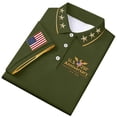 thumbnail image 4 of USA 250th Anniversary Polo Shirt Men Patriotic Eagle Graphic Short Sleeve Button Polo Casual America 250 Merchandise, 4 of 5