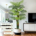 thumbnail image 5 of 1/2PCS Tall Palm Tree Fake Plant Golden Cane Palm Trees Large Artificial Plants Faux Plants for Living Room Yard Indoor Outdoor Home Decor with White Base Home Decor, 5 of 6