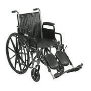 Drive Medical Silver Sport 2 Wheelchair, Detachable Desk Arms, Elevating Leg Rests, 16" Seat