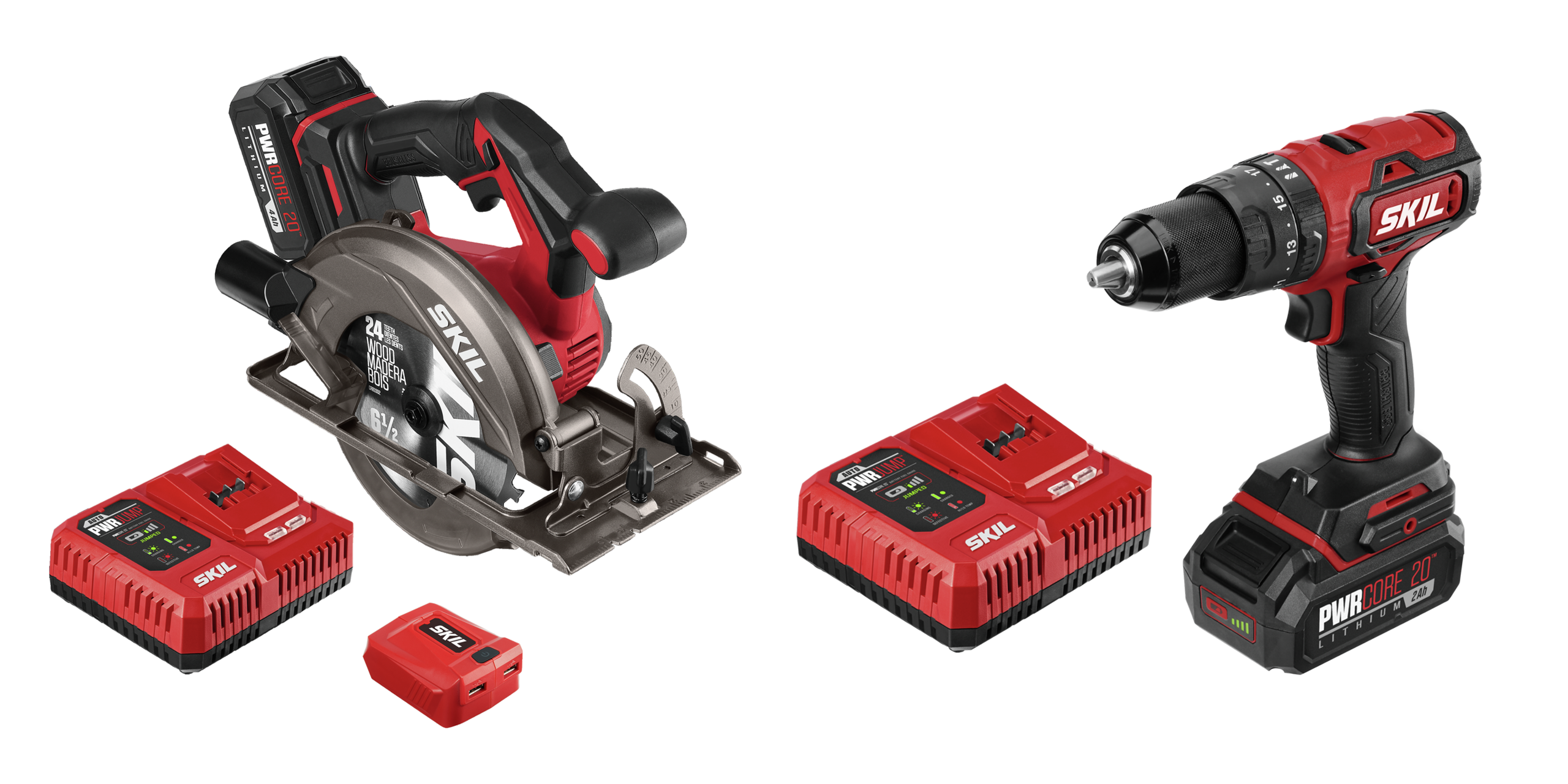 SKIL Brushless 20V Cordless Hammer Drill and Circular Saw