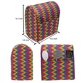 thumbnail image 4 of Groovy Stand Mixer Cover, Rainbow Zig Zag Vertical Chevron Pattern Geometric Striped Repeat Vibrant Colors, Kitchen Appliance Organizer Bag Cover with Pockets, 5 Quarts, Multicolor, by Ambesonne, 4 of 4