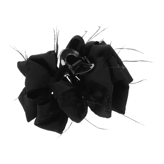 Soimiss Black Large Bow Hair Claw Clips Stylish Bowknot Hair Jaw Clamps for Party and Daily Wear