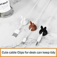 thumbnail image 3 of Cable Clips Organizer Adhesive, Colorful Cord Charger Holder Animal Cute Desktop Multipurpose Cable Clips Cable Drop for Home Office Cubicle Car Nightstand Wall Wood Desk TV PC Accessories 25 Pcs, 3 of 5