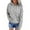 01 Gray, variant on Weiqiqre Womens Sweatshirts Casual Hoodies Long Sleeve Sweatshirts Cowl Neck Drawstring Hooded Pullover Top with Pockets