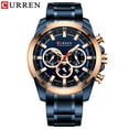 thumbnail image 4 of Curren Fashion Casual Stainless Steel Watches Men's Quartz Wristwatch Chronograph Sports Watch Luminous Pointers Clock Male - Quartz Wristwatches, 4 of 6