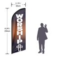 thumbnail image 2 of QSUM Religion Themed Swooper Flag, 11 FT Worship Signs Featehr Flag , Religion Advertising Feather Flag Banner for Church(Flagpole NOT Included), 2 of 4