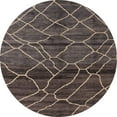 thumbnail image 1 of Ahgly Company Machine Washable Indoor Round Abstract Rose Dust Purple Area Rugs, 8' Round, 1 of 7