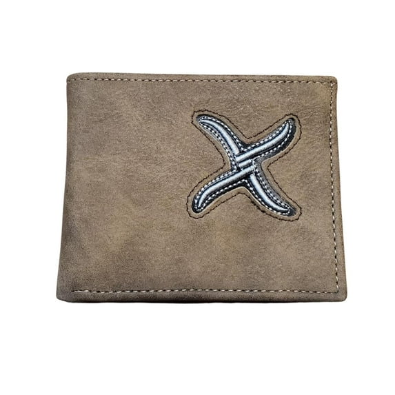 Twisted X Mens Distressed Leather Bifold Wallet (Brown)