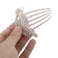 thumbnail image 3 of 1 Pc Women Durable Lupine Hair Insert Comb for Straight Thick Wavy Hair White Alloy Rhinestone, 3 of 3