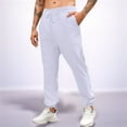 thumbnail image 2 of XIYON Men's Casual Pants Solid Color Joggers With Slant Pockets Loose Sweatpants For Autumn Winter Comfortable Non Stretch Trousers Loose Fit, 2 of 9