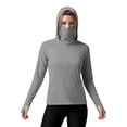 thumbnail image 6 of Oiangi Women's UPF 50+ Sun Hoodie with Face Mask Protection SPF Long Sleeve Shirts Quick Dry Thumb Holes Hiking Rash Guard Dark Gray L, 6 of 6