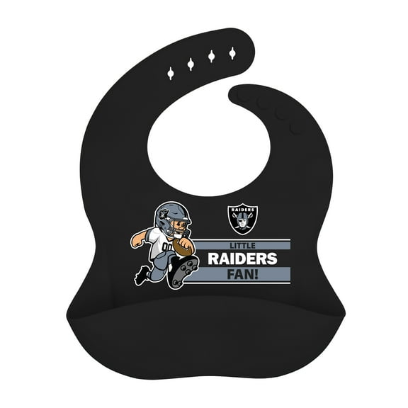 BabyFanatic Officially Licensed Unisex Silicone Baby Bib - NFL Las Vegas Raiders