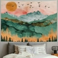 thumbnail image 2 of Chilfamy  Mountain Tapestry Forest Tree Tapestry Sunset Tapestry Nature Landscape Tapestry Wall Hanging for Room 40x30inch, 2 of 6