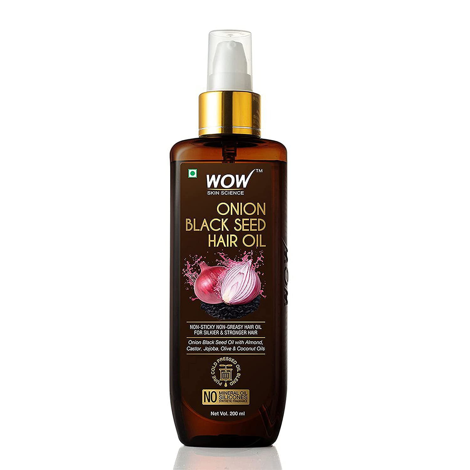 WOW Skin Science Onion Black Seed Hair Oil,  fl oz 