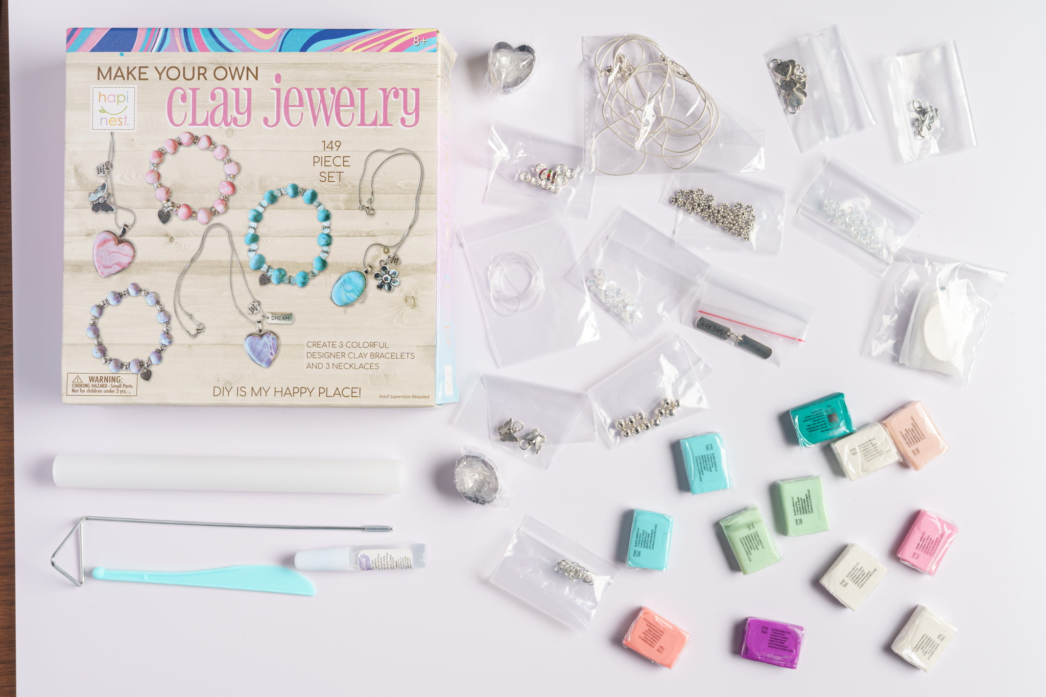 Hapinest Jewelry Making Kit for Girls Arts and Crafts Gifts Ages 8 9 10 11  12 Years Old and Teens - 11 Charm Pendants 9 Necklaces 2 Bracelets Pendant  Jewelry Full Kit