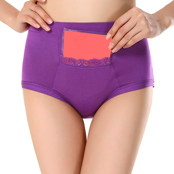Bragas de La Tía Flo con Bolsillo Morado 2XL Code Red