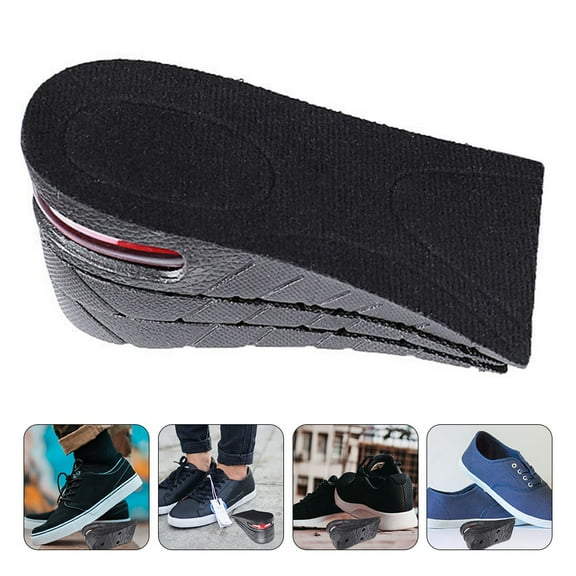 LABSERRON Invisible Heightening Insoles for Shoes Increase Height Confidence Black Lightweight Portable Fit Most Styles