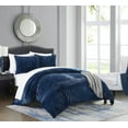 thumbnail image 2 of Chic Home Amyra 7-Piece Embossed Comforter Set, King, Navy, 2 of 2