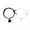 White, variant on 2 Pcs Magnet Broken Heart Best Friend Lover Ghost Bat Friendship Bracelet Gift-Black