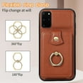 thumbnail image 6 of Phone Case for Samsung Galaxy S20 5G 6.2 inch Wallet Cell Cover with Tempered Glass Screen Protector and Crossbody Strap Ring Stand RFID Credit Card Holder S 20 20S UW S2O G5 Women Girls Brown, 6 of 13