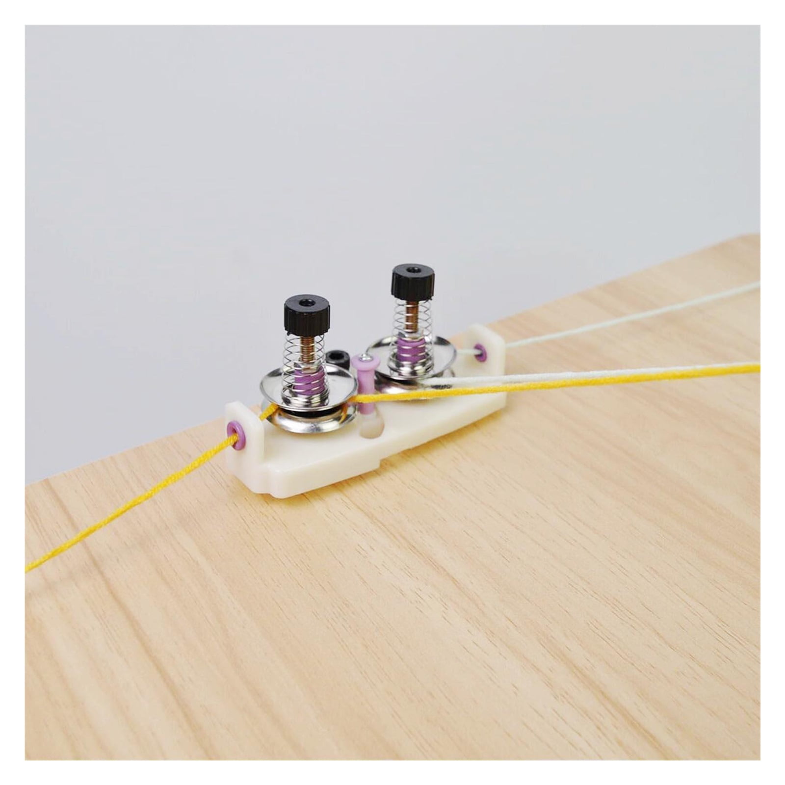 Double Ended Twist Winder Handheld Sewing Machine with A Desk Clamp Versatile Loom Tensioner Machine ,Efficiently Make Yarn Cake