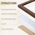 thumbnail image 3 of 12x16 Solid Walnut Wood Picture Frame Set with Mat and Tempered Glass, 3 of 6