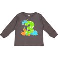 thumbnail image 3 of Inktastic Dinosaur Party-third Birthday Boys or Girls Long Sleeve Toddler T-Shirt, 3 of 5