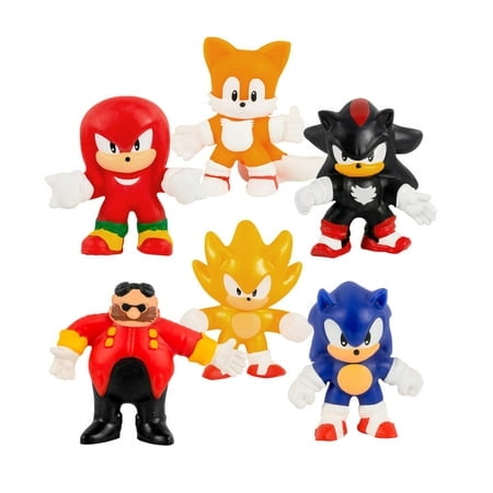 Heroes of Goo JIT Zu Mini Action Figures - Collectible Stretchy Sonic Characters 6 Pack