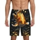 thumbnail image 1 of Balery Golden Koi And Treasure Pantalones cortos de pijama de punto de algodón para hombre con cinturilla y bolsillos-Large, 1 of 6