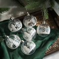 thumbnail image 4 of Juego de 6 bolas de Navidad de plástico transparente para pintar, bolas de nieve blancas, decoración colgante para árbol de Navidad, regalo de Navidad para el hogar, 4 of 5