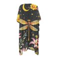 thumbnail image 3 of SCRAWLGOD Dragonfly Floral Moon Print Beach Cover Ups for Women Loose Open Front Bathing Suit Cover Up Lightweight Quick Dry Swimsuit Coverup for Pool Party, 3 of 6